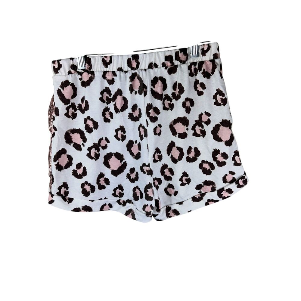 Fantastic Fawn Pajama Set Medium Shorts Tee Animal Print Brown Leopard - Picture 3 of 8